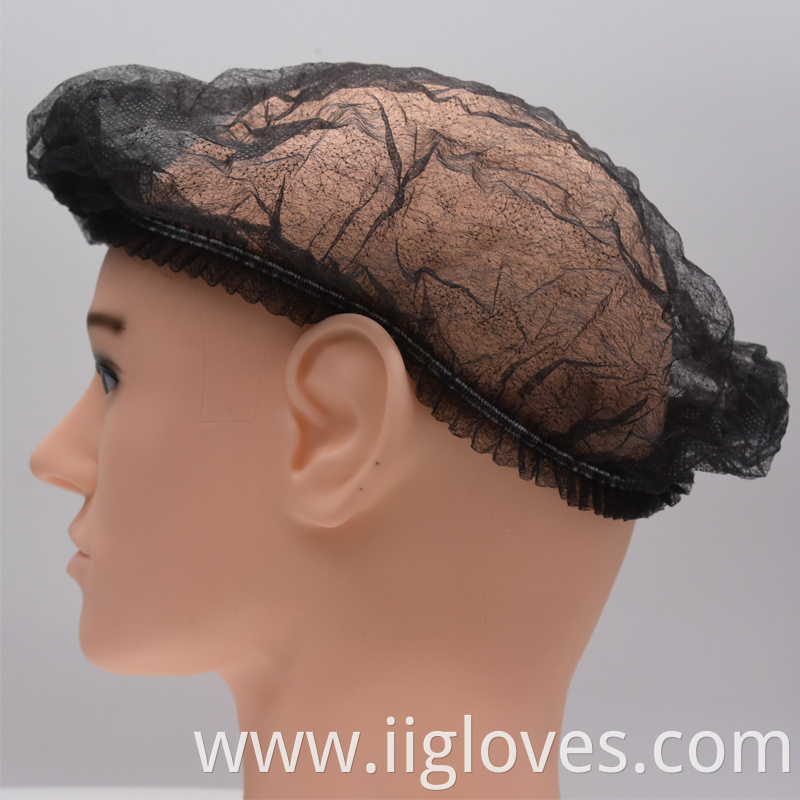 Non-woven Clip Cap Single/Double Elastic Hairnet Anti- dust Non-woven Bouffant Cap With 18'',19'' and 21''